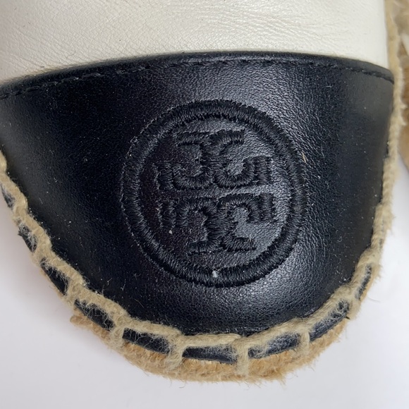Tory Burch Flat Leather Logo Espadrilles Shoes Women’s Size 6 - Picture 7 of 16